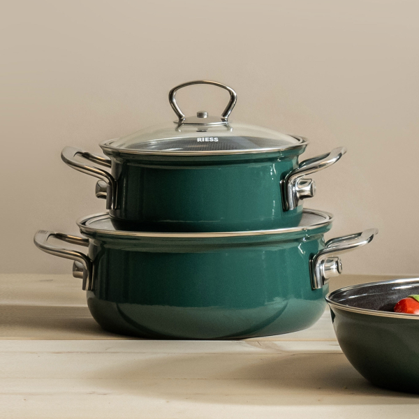 Casserole with glass lid, design TEAL